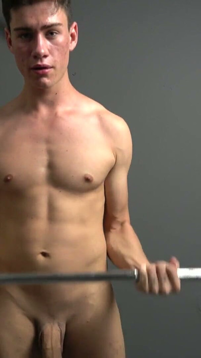 Handsome Czech Twink Boy Stroking His Massive Uncut Dick | Clip 1