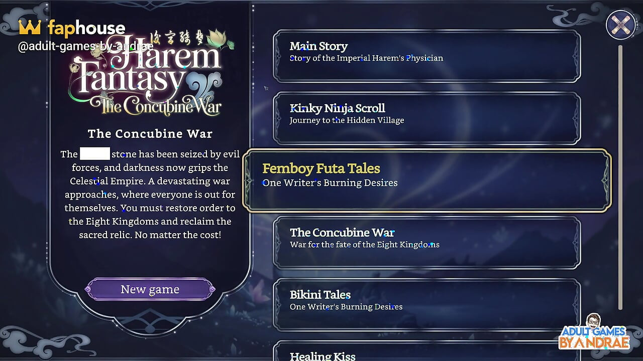 Harem Fantasy - the Concubine War Gameplay Part 1 - Sex with His Concubines
