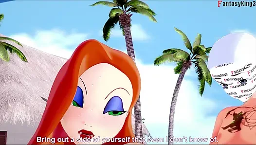 Jessica Rabbit dientot di kolam renang umum