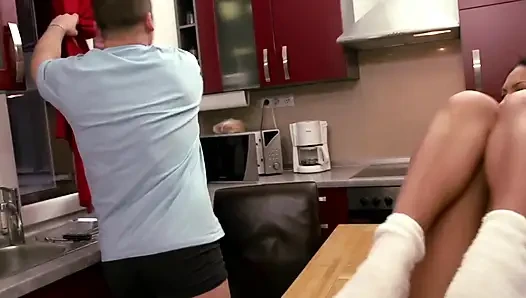 Fit MILF gets ass fuck for her tight asshole,pisses and squirts