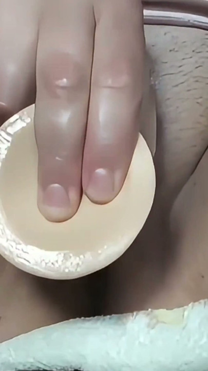 Excited BBW plays with her pussy and squirts while cumming dildo | Clip 2
