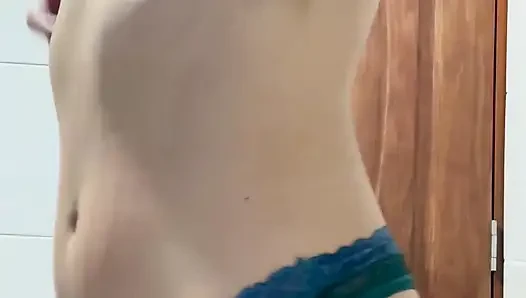 Stepsister Sends Me A Video In Pajamas Masturbating