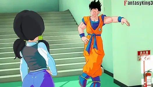 Android 18 tanzt für Gohan an der universität - Dragon Ball Zex Serie