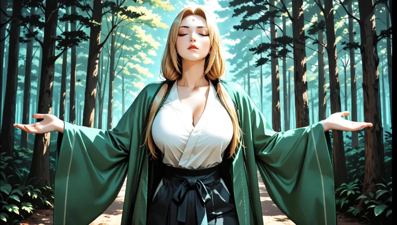 Tsunade Jiraiya Wild Sex In Forest And Onsen Blowjob Deep Big Breasts Blonde Ninja Tsunade Sucking Cock Hard Anal Onsen Water Calie