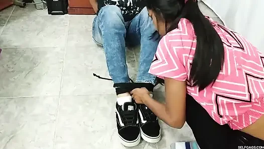 Kinky Young Couple in Bondage