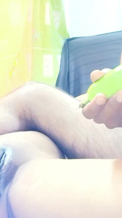 I made a sex video with a stranger guy for the first time, took cucumber in my pussy. | Clip 2