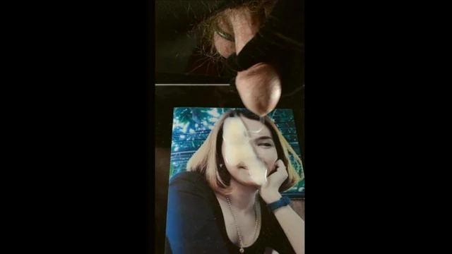 cum tribute slow motion beautiful woman's face.