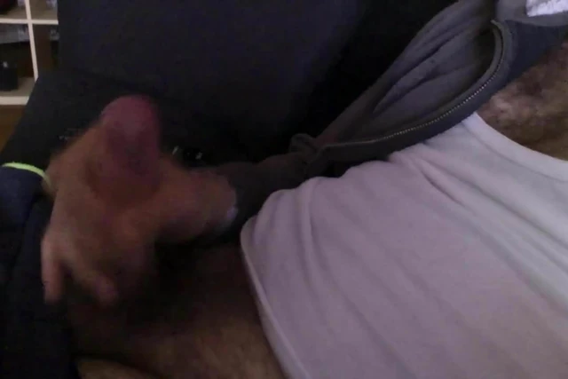 Cum shot on sofa