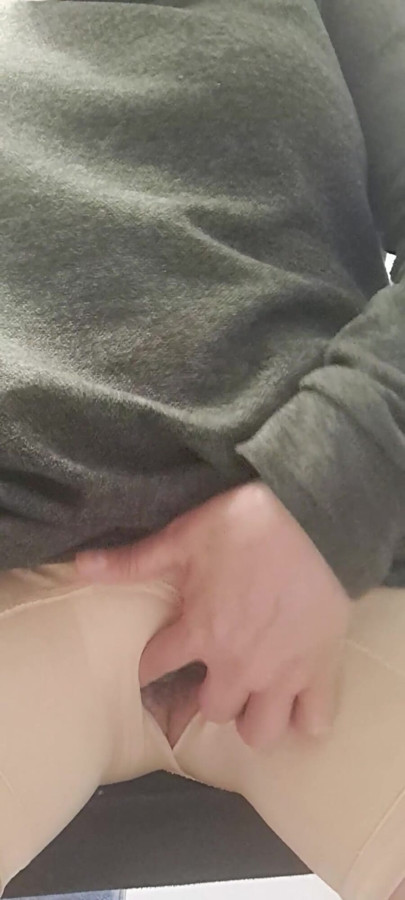 Stepmom Pulling Her Fat Pussy Out of the Hole in Her Big Panties