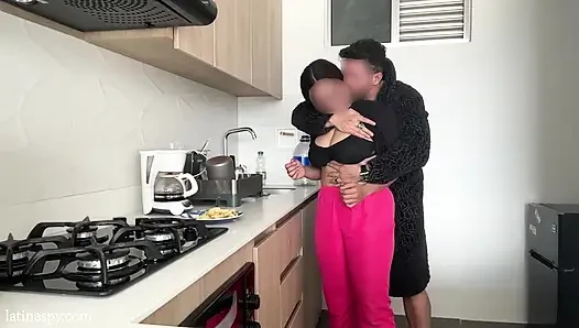 kitchen with latin titties part 2