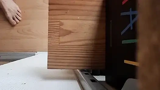 I suck his big cock on 4 legs and he fucks me for a long time doggy style off camera