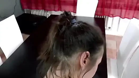 Puppybella Double Penetration Kitchen Fuck Fest