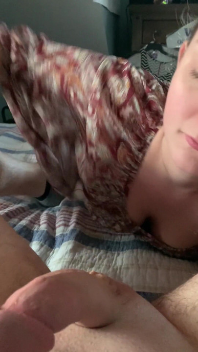 Sexy Edging Blowjob from Wife with Big Cumshot | Clip 1