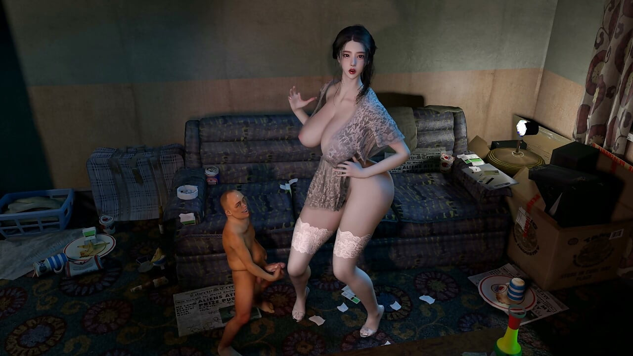 3D milf met enorme tieten kreeg haar natte kut geneukt door een korte elf