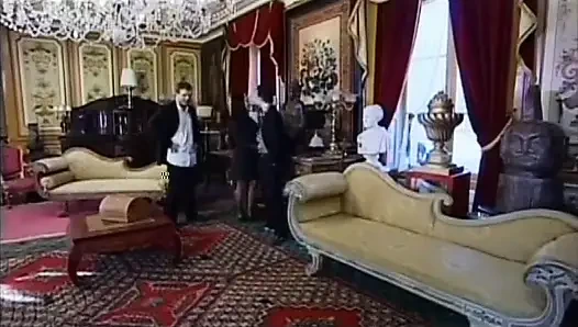 Hot slut grabs their cocks for a little double blowjob action then gets double penetrated