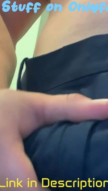 massaging my cock in the uniform after work