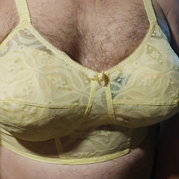 Beautiful, yellow, transparent bra. Simply sexy.