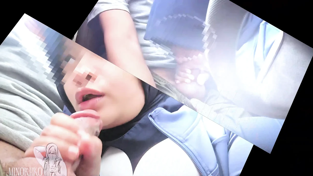 Asian Hijab Fitness Girl Doing Blowjob To Drink Cum For Boost Her Stamina In The Car - Minokiiko