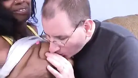 Cute black girl with nice ass and tits gets fucked and 69'd