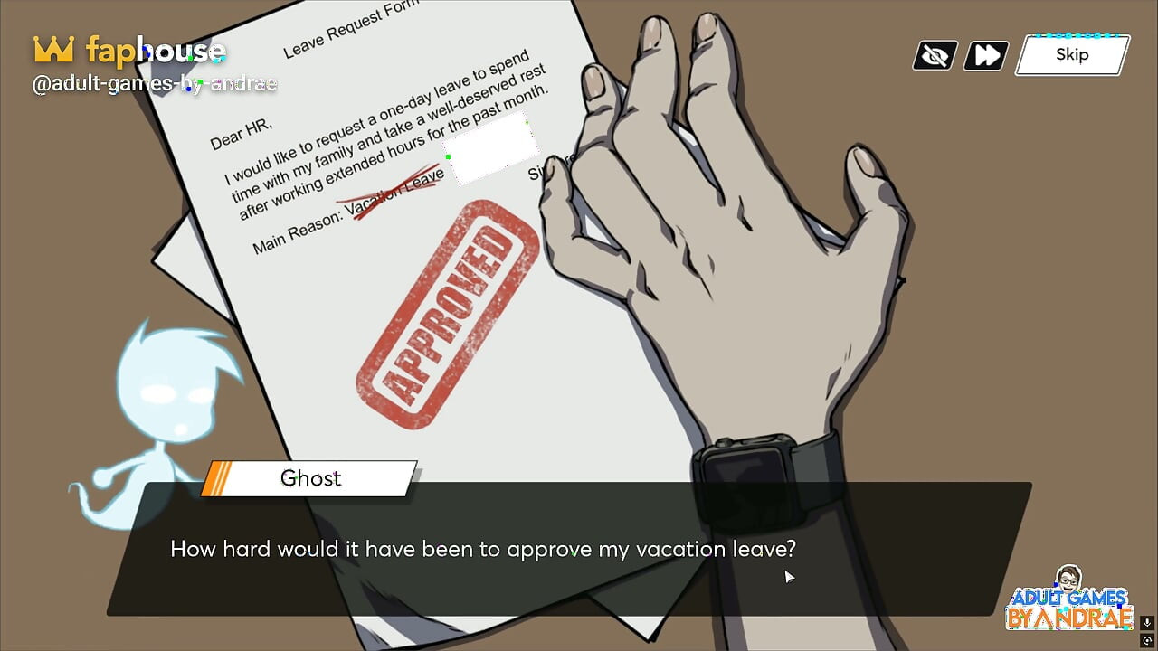 Femboy Ghost Gameplay Part 1 - Discreet Masturbation at Work