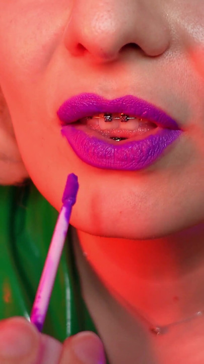 ASMR slowly lipstick tease