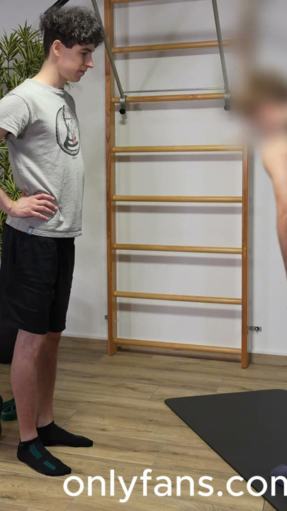 I suck my gym buddy until he squirts in my mouth | Clip 1