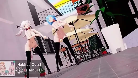 mmd r18 Shishi Lamy Heart Pie Dance hall fuck hard dildo ahegao sex dance public gangbang 3d hentai