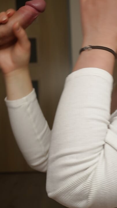 Busty step sis gives me a blowjob and takes cum on her tits