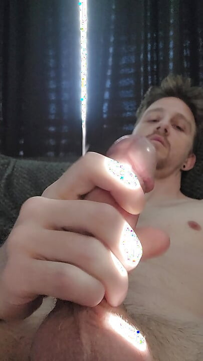 Masturbating with big load