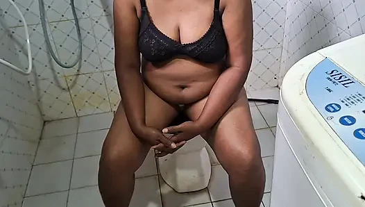 BBC Indian neighbor in Bathroom