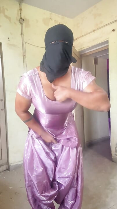 silky shiny satin suit salwar desi indian crossdresser bhabhi