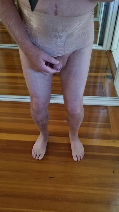 Big panties for the little cock