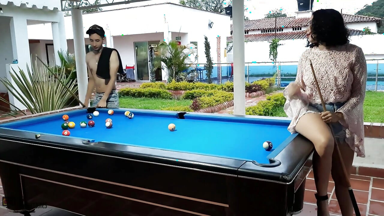 Colombian big ass wants to ride my cock on the villar table - Porn in English