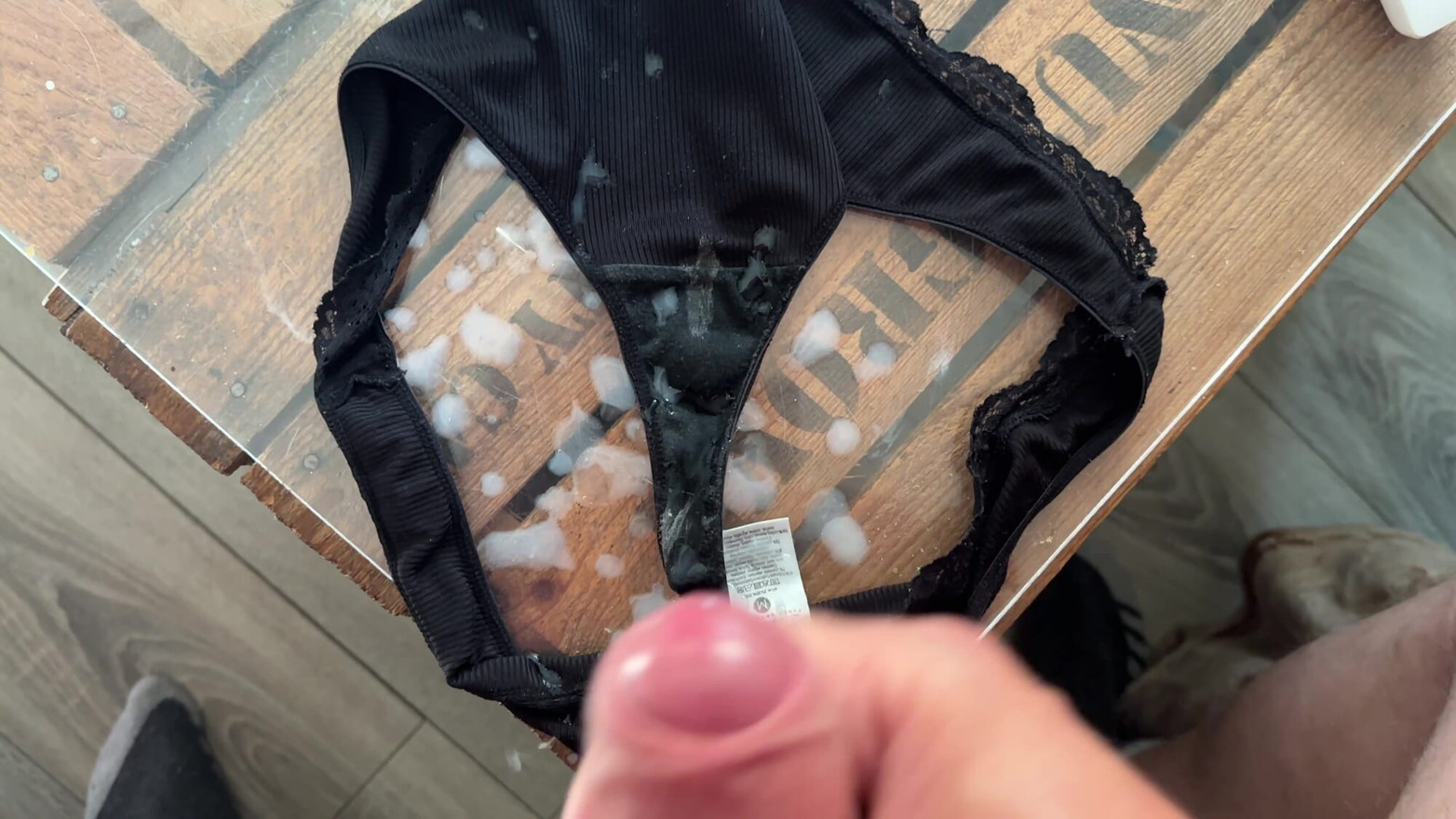 Cum on my wife's panties