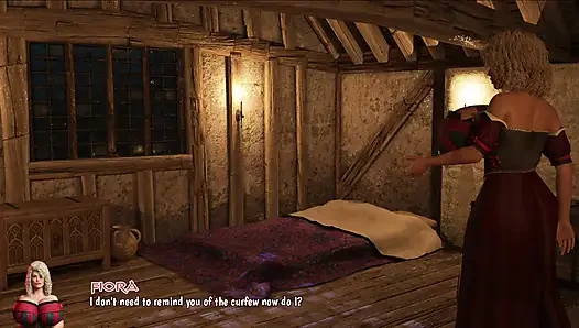 Flora, die schlampe, leitet virgin Liriel – Conan fickt beide: Massive titten gequetscht + unschuldige muschi gedehnt