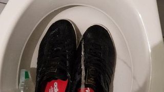 Piss in gf sexy Adidas shoes