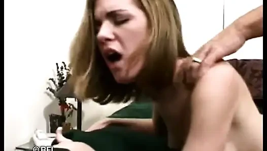 Sexy and horny eighteen-year-old bitch gets a hard fuck from her massager