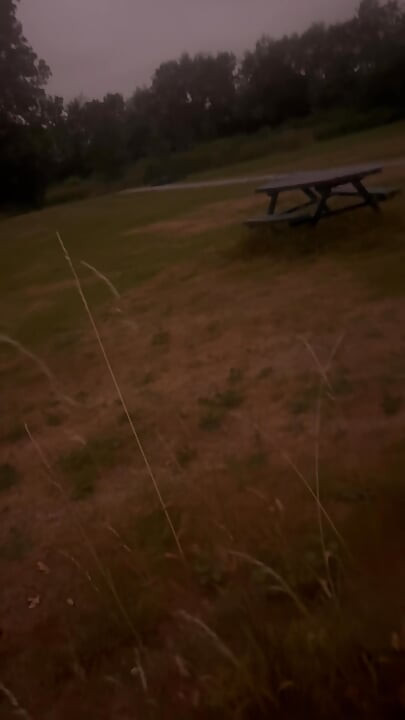 Standing naked in park on benches wanking and twerkin