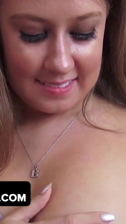 Thrilling moment from "DadCrush - Lusty Brunette Babe With Big Ass Turns Movie Night Into Hardcore Fucking Scene"