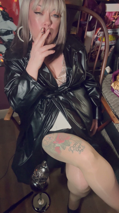 Leather Coat & Cigarettes - Miss Tina Snua Smokes For You | Clip 2