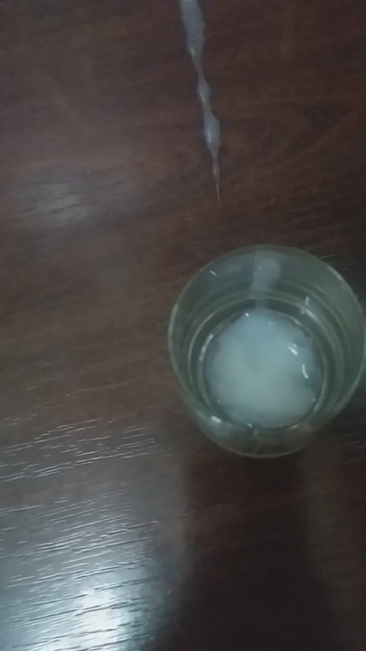 Cum in a glass