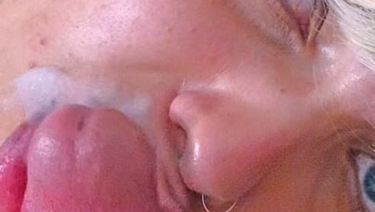 I fucked my best friend's blonde girlfriend and give her a FACIAL (Vertical)