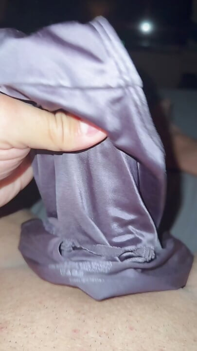 Soiled satin panties