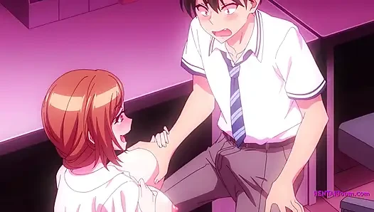 College-liebhaber verführt mitschüler im hentai im geheimen klassenzimmer