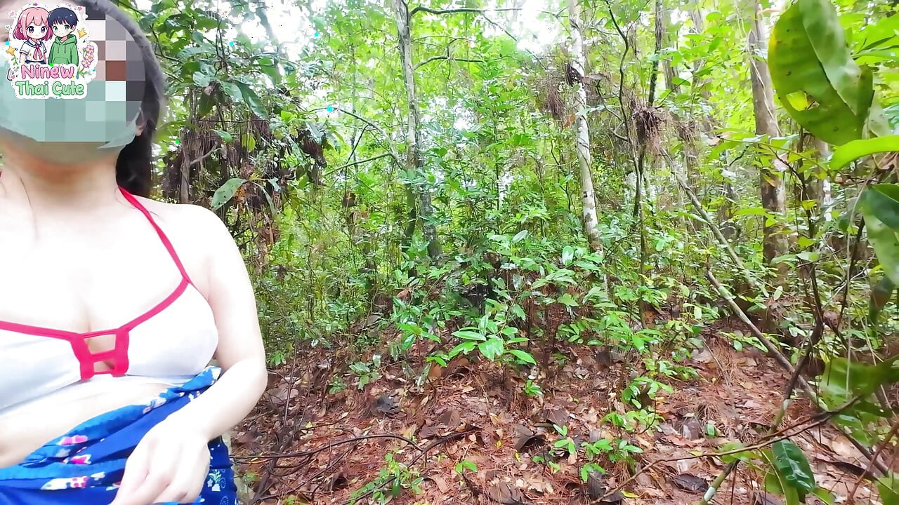 Thai girls dressed in cosplay go to each other in the deep forest. Thai Voice