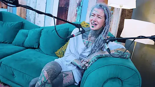 I talk about J - Jelousy - ASMR podcast SFW talking goth skinny girl dreadlocks tattoo model inked girl