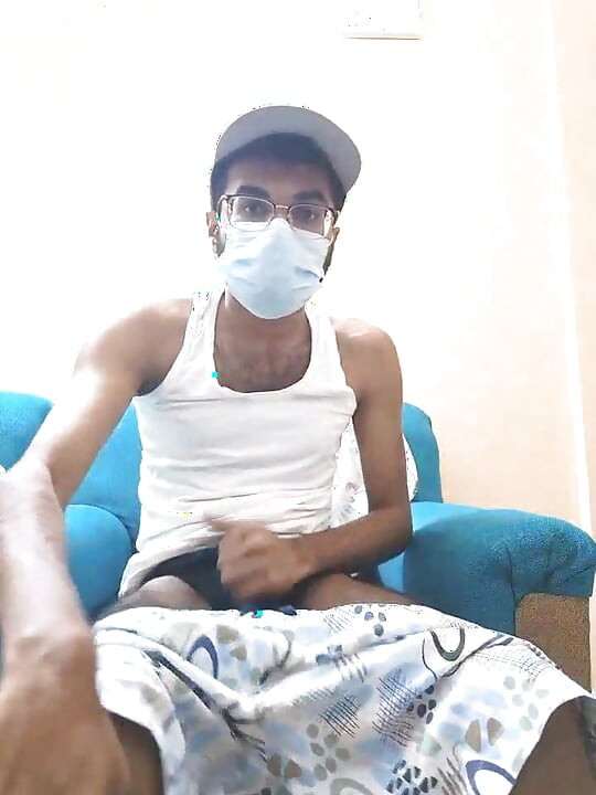 Underwear desi webcam guy teases strips and cum