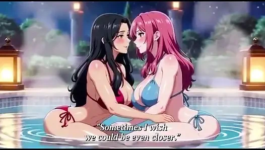 Üvey anne ve üvey kız kardeş ateşli banyo yapıyor ve togather'a bastırıyor