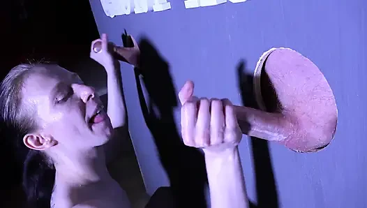 Gangbang Sex with German Cougar Slut with Tattoos and Small Tits Gets Her Mouth Stuffed at the Glory Hole