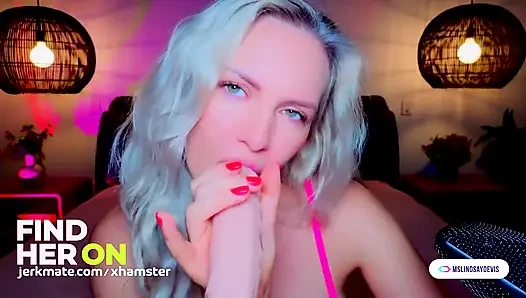 Jerkmate - Treffe und wichse mit der blonden Cam-Babe MsLindsayDevis